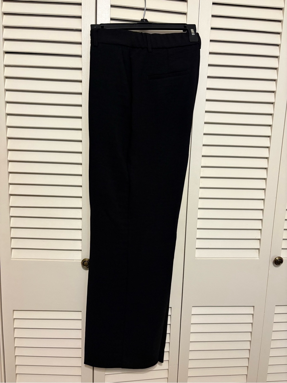 Tailored Wide-Leg Dress Pants in Black